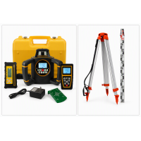 Rotary laser with slopes and tripod and 5m staff