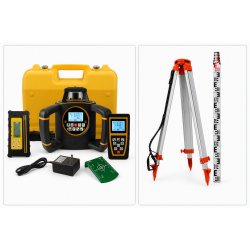 Rotary laser with slopes and tripod and 5m staff